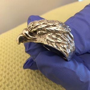 Genuine Silver Men’s Eagle Ring size 13